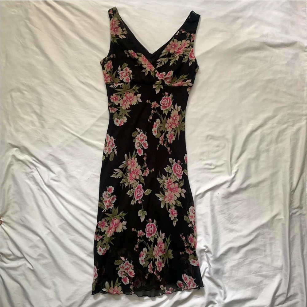 Vintage Floral Midi Dress